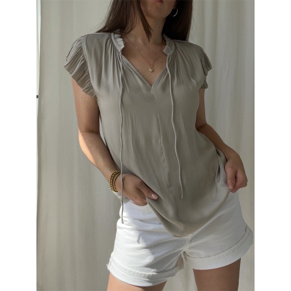 MEGAN BLOUSE — In Warm Gray - Picture 4 of 6